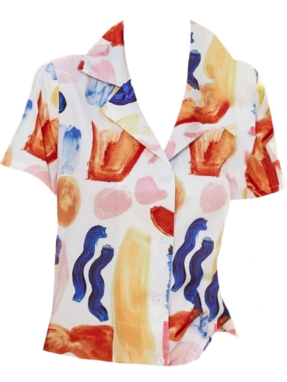 Abstract Button-Down Top